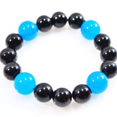 FBT - Black Onyx and Blue Topaz Mixed Gemstone Bracelets - FashionByTeresa